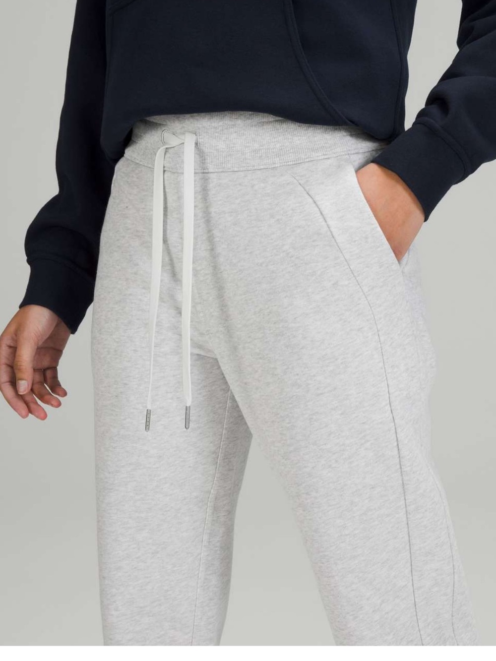 Lululemon Heathered Scuba High-Rise Joggers - Light Gray